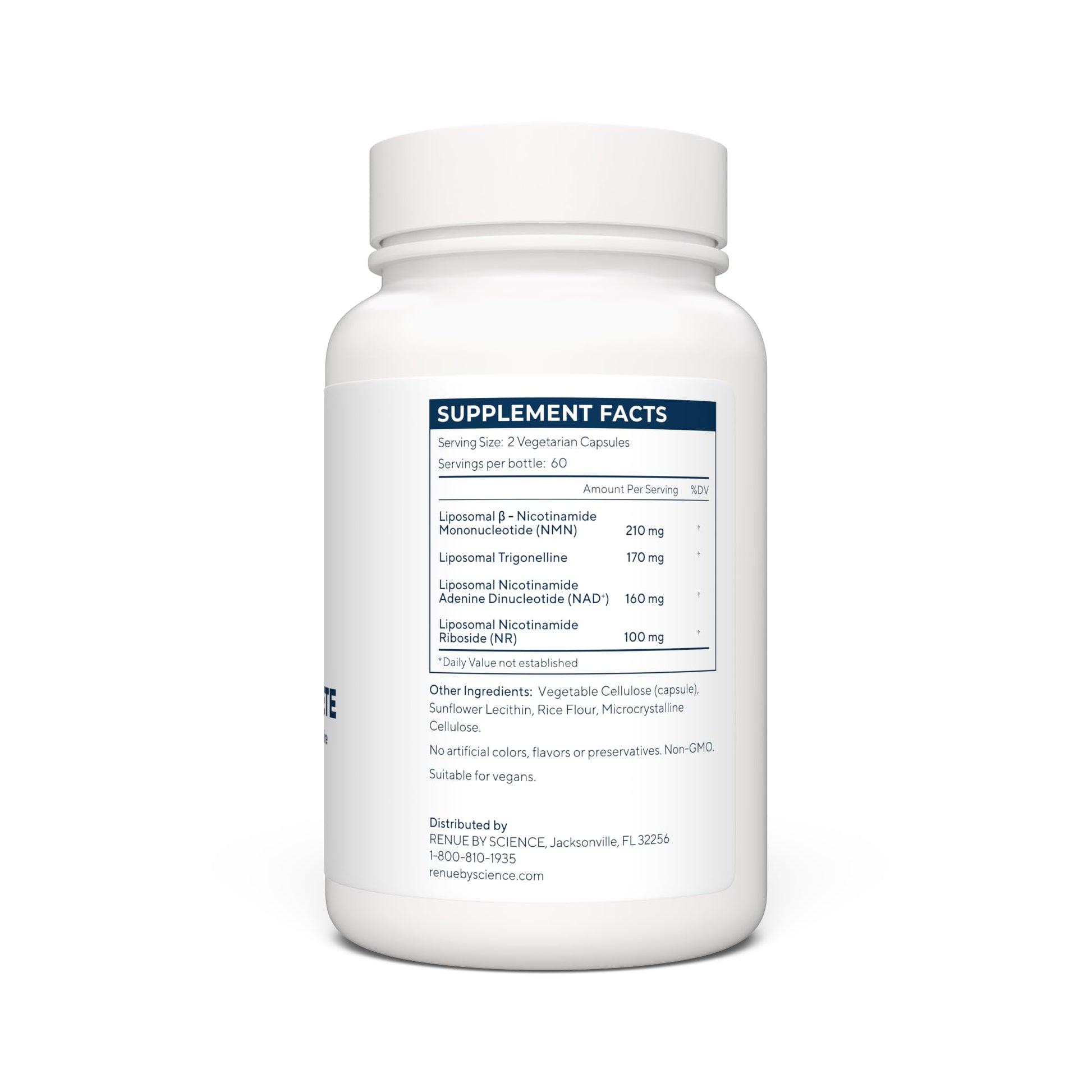 RENUE by SCIENCE NAD+ Complete | 120 Liposomal NAD Supplement Capsules with NMN, NR & Trigonelline - 210mg NMN & 160mg NAD per Serving | Bioavailable Formula for Increased Absorption | Made in the USA Renue By Science uk supplements