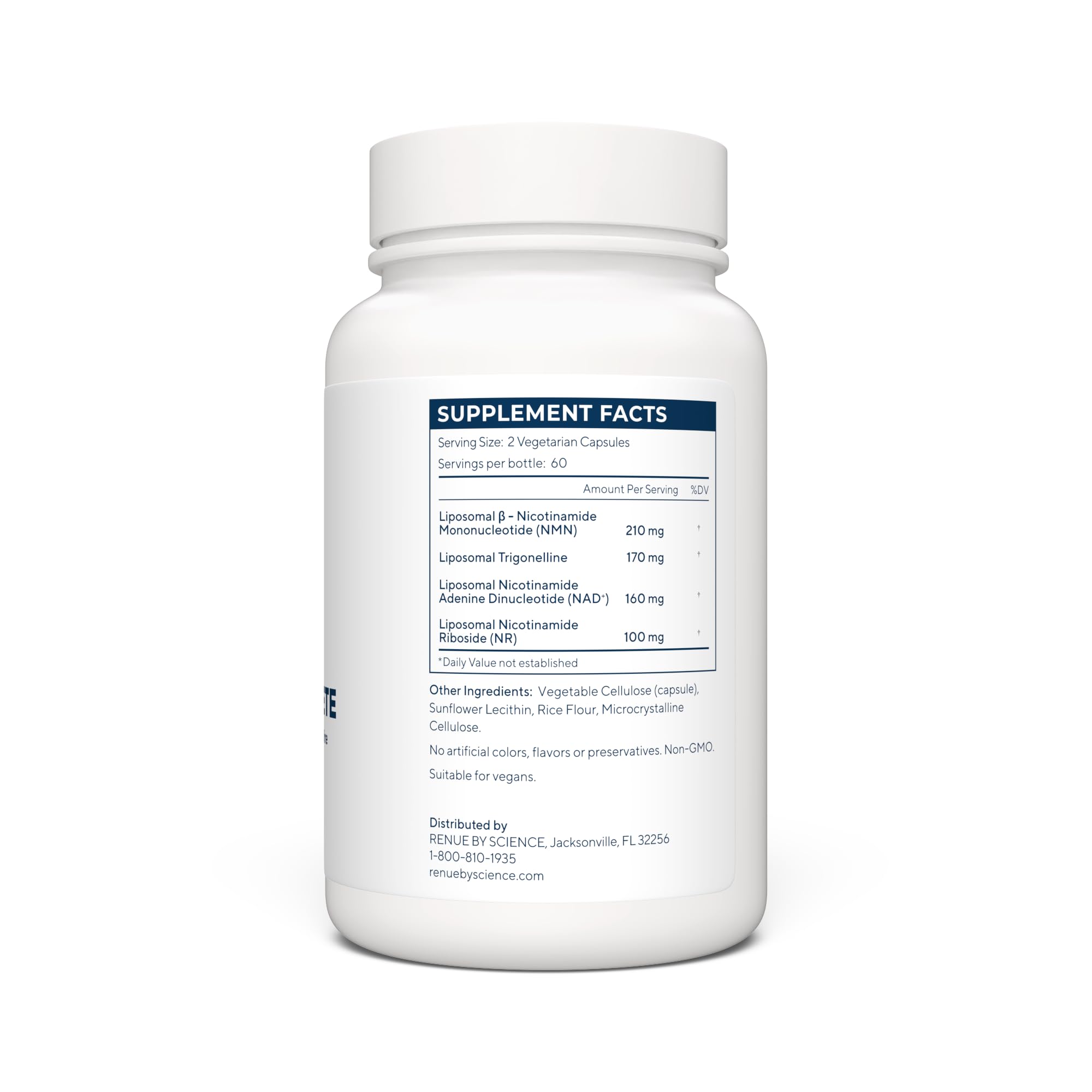 RENUE by SCIENCE NAD+ Complete | 120 Liposomal NAD Supplement Capsules with NMN, NR & Trigonelline - 210mg NMN & 160mg NAD per Serving | Bioavailable Formula for Increased Absorption | Made in the USA Renue By Science uk supplements