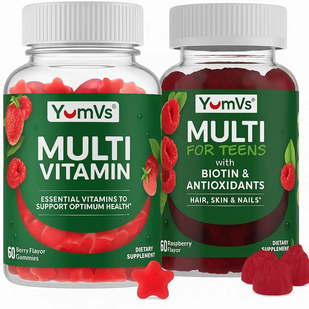 Multivitamin for Adults & Teens Bundle – Complete Daily Health Support Gummies YUM-V'S uk supplements