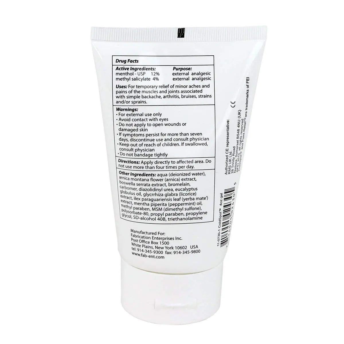 SPECIAL PACK OF 3-Point Relief© ColdSpot© Pain Relief Gel 4oz Tube BSVI uk supplements