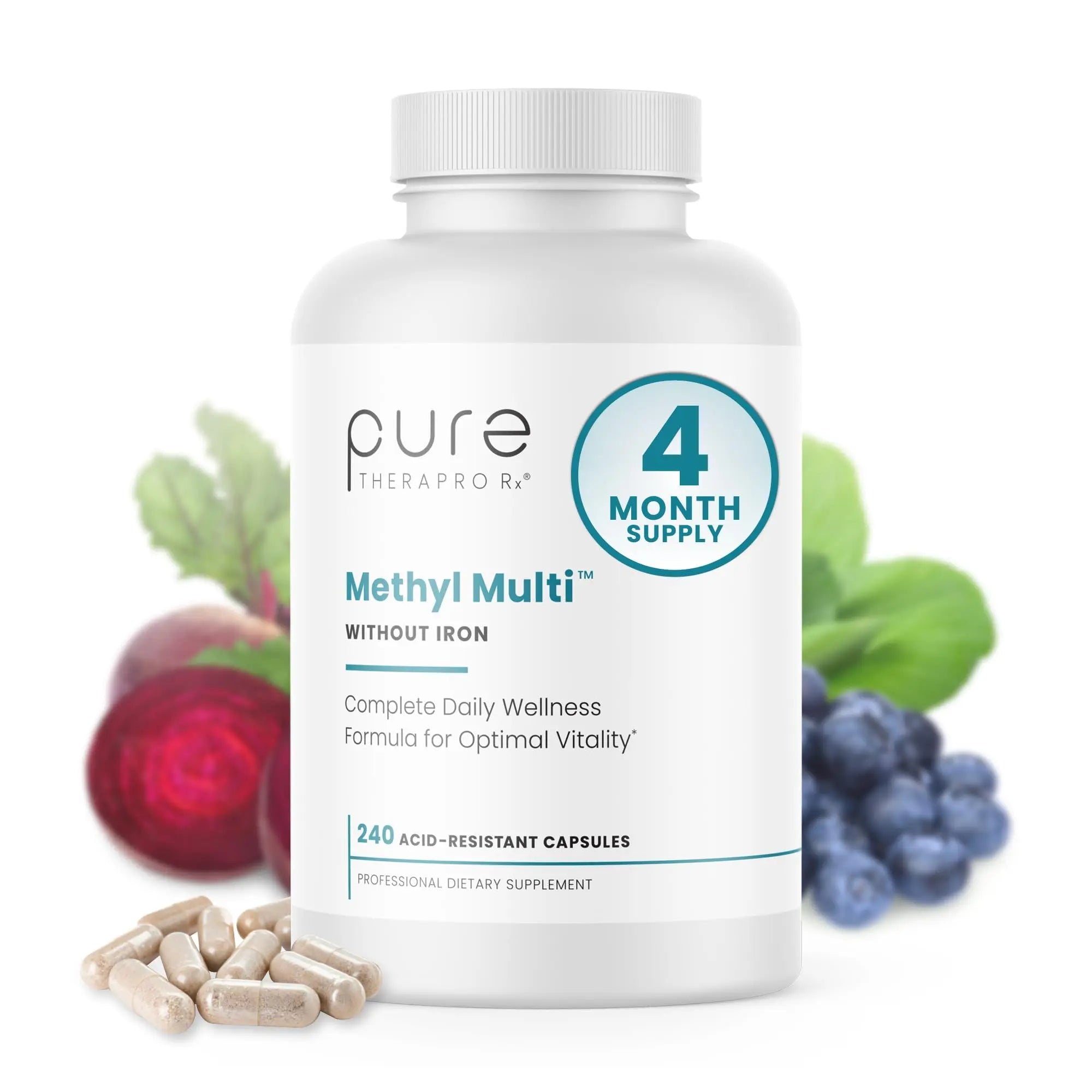 Pure Therapro Rx Methylated Multivitamin for Men and Women | Made in USA | Methyl Multi Without Iron Methyl B12 & Methylfolate | Pure Therapro Rx uk supplements