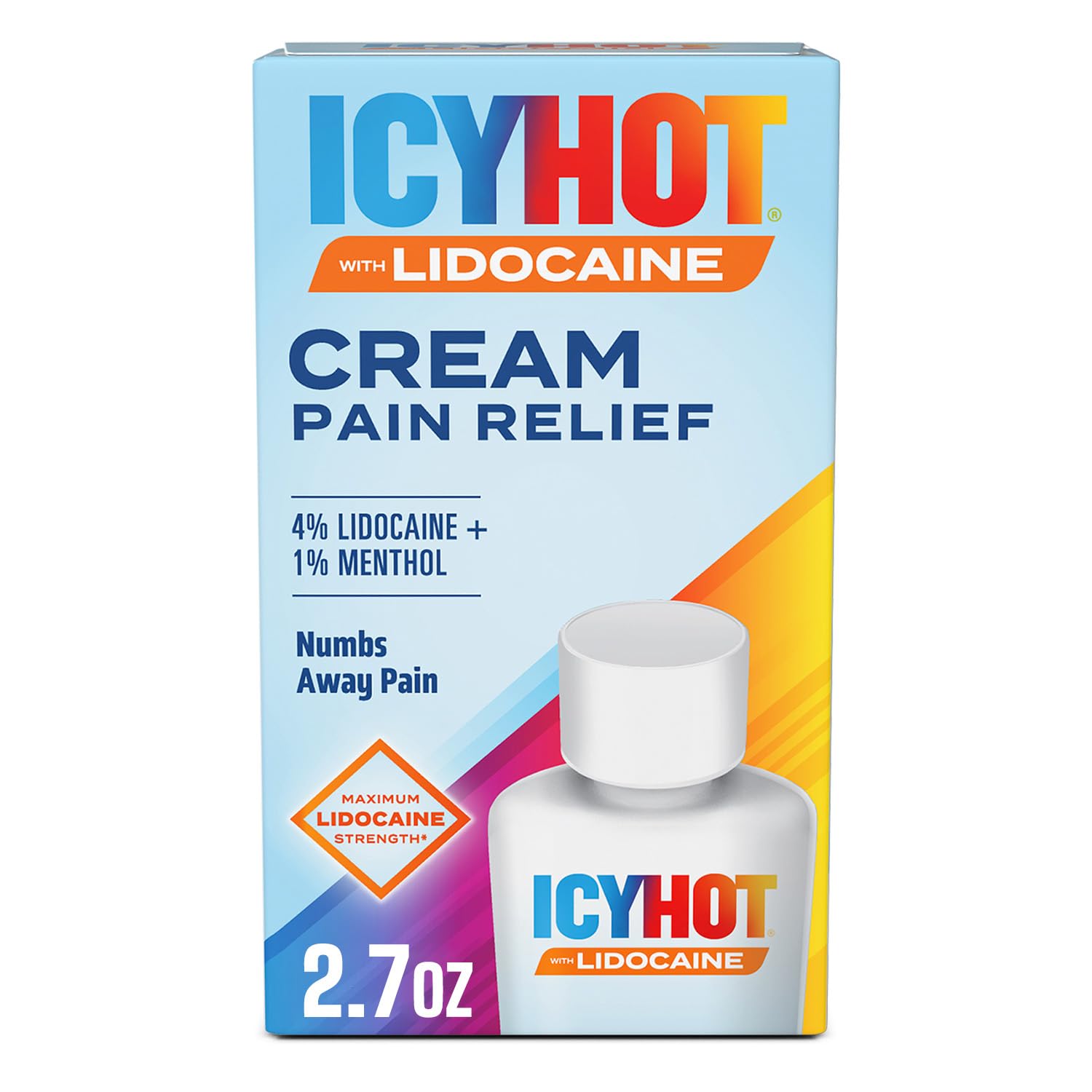 Icy Hot Max Strength Pain Relief Cream with Lidocaine Plus Menthol, 2.7 Ounces Icy Hot uk supplements