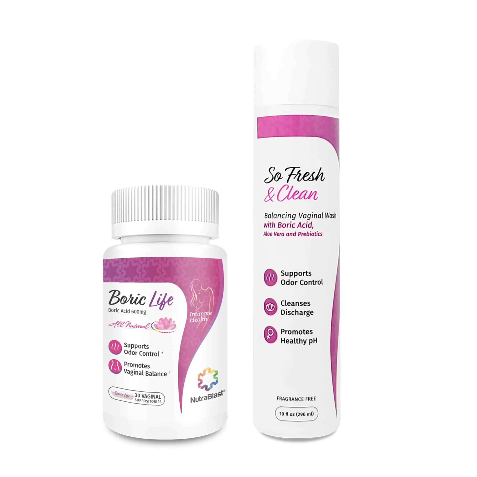 NutraBlast Boric Acid Vaginal Suppositories and So Fresh & Clean | Supports Odor Control NutraBlast uk supplements
