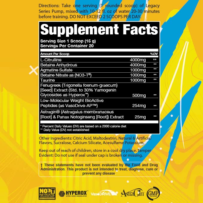 Legacy Series Pump Stim Free Muscle Pump Amplifier Pre-Workout Powder by AP Sports AP Regimen uk supplements