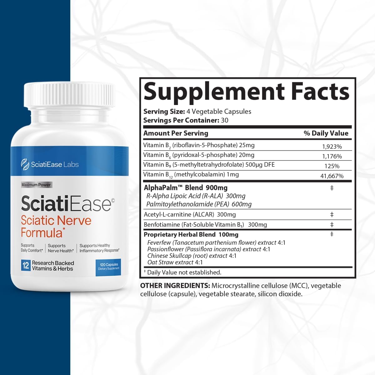 SciatiEase Sciatic Nerve Health Support Sciatic Nerve Supplement SciatiEase uk supplements