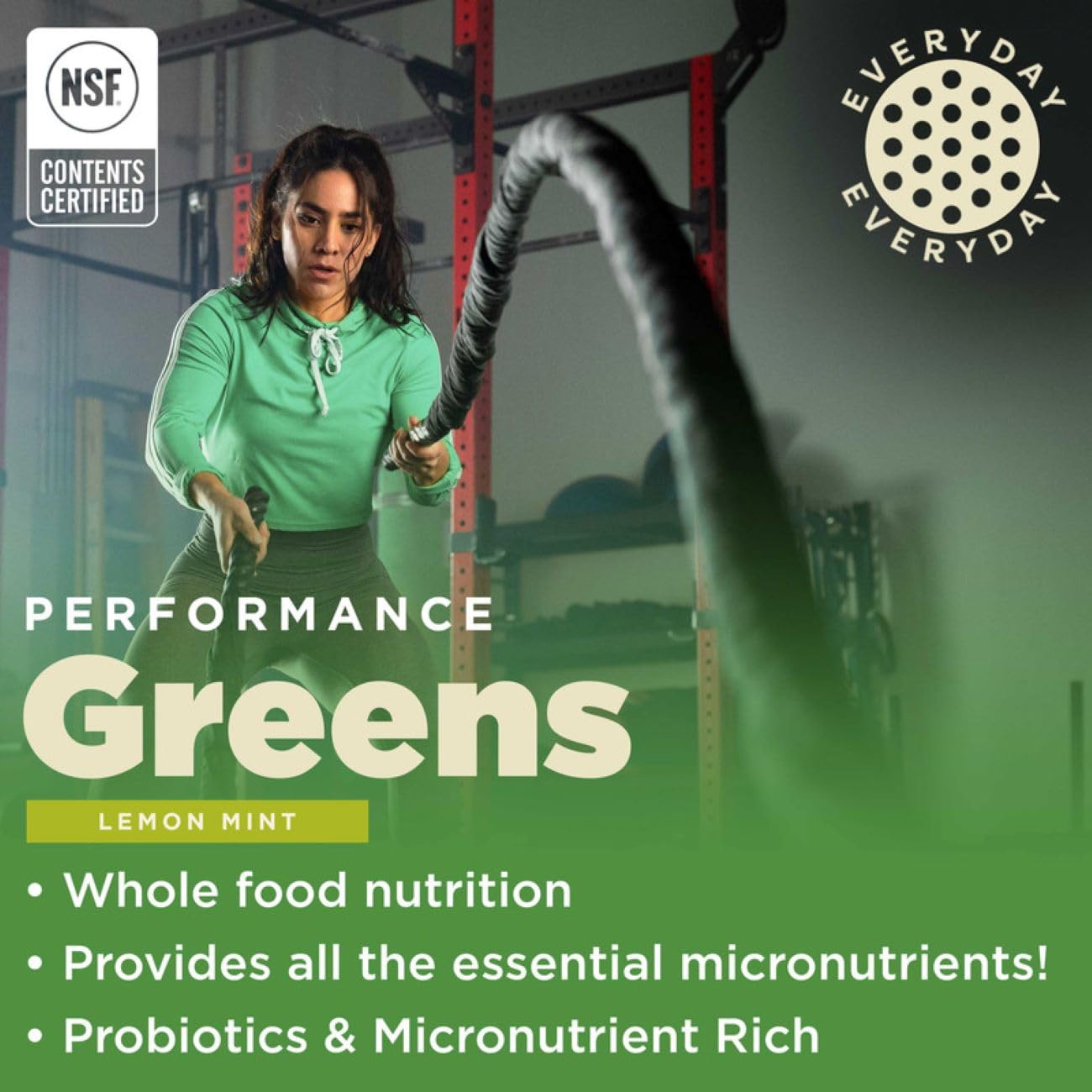 Gnarly Nutrition Greens Superfood Powder – Lemon Mint Performance Super Greens Powder – NSF Contents Certified – Organic, Probiotics & Essential Micronutrients - Lemon Mint, 11.64 oz Gnarly Nutrition uk supplements