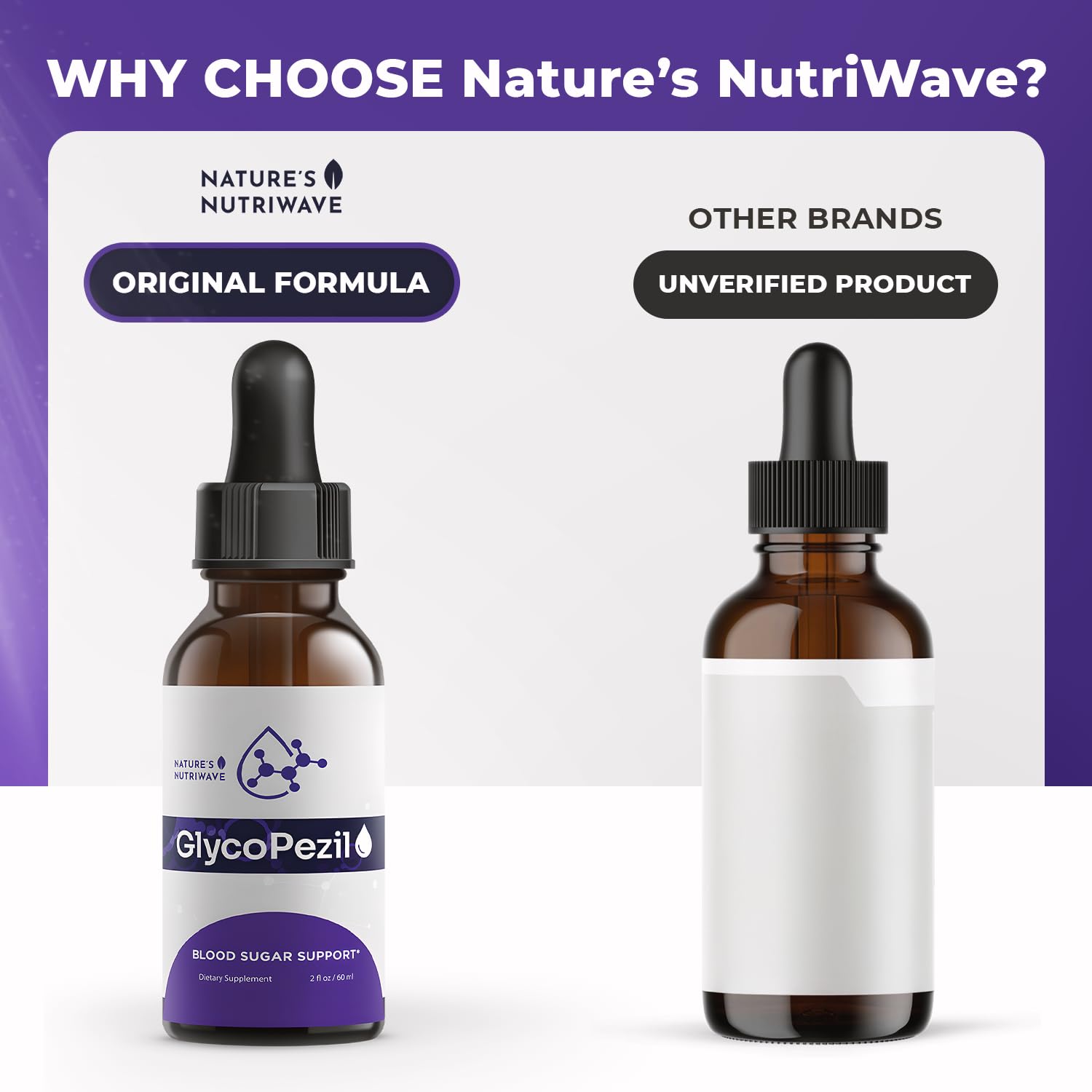 GlycoPezil – Daily Liquid Botanical Supplement with Chromium, Maca Root, Ginseng & Plant Extracts – Clean, Stimulant-Free Formula – GMP-Certifed, Non-GMO, Made in USA - 2 fl oz, 1 Month Supply Nature’s NutriWave uk supplements