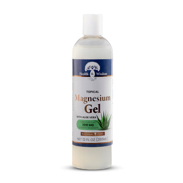Health and Wisdom Pure Magnesium Gel with Seaweed Extract and Aloe Vera - Topical Muscle & Joint Relief- Natural and Pure Skin & Scalp Moisturizing - Enhanced Absorption - 12 Fl oz Health and Wisdom uk supplements