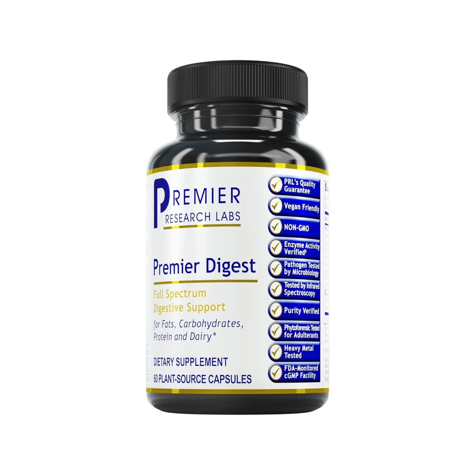 Premier Research Labs Active Digestive Enzymes with Probiotic and Prebiotics - Promotes Full-Spectrum Digestive Support - with Amylase, Protease & Lipase, 60 Plant-Sourced Capsules Premier Research Labs uk supplements