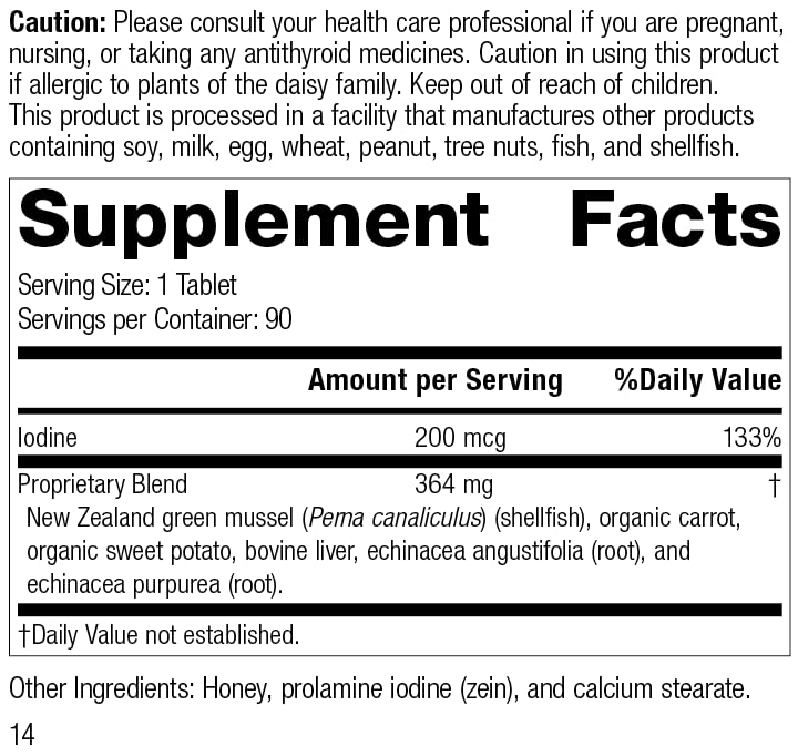 Standard Process Iodomere - Whole Food Metabolism and Thyroid Support with Echinacea Standard Process Inc. uk supplements