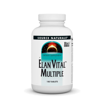 Source Naturals Elan Vital Multiple - Supports Brain, Heart, Liver, Immune, Energy Boost - 180 Tablets Source Naturals uk supplements