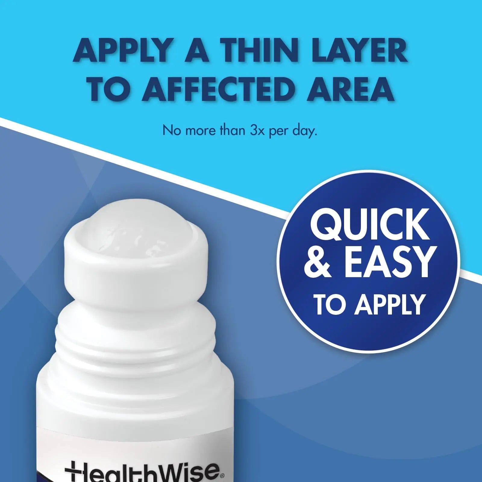 HealthWise 16% Menthol Roll-On | Cold Hot Sensation | Pain Relief Liquid | 2.5 oz. 73 mL | Non-Greasy Formula | Immediate Penetrating Action | Topical Analgesic HealthWise uk supplements