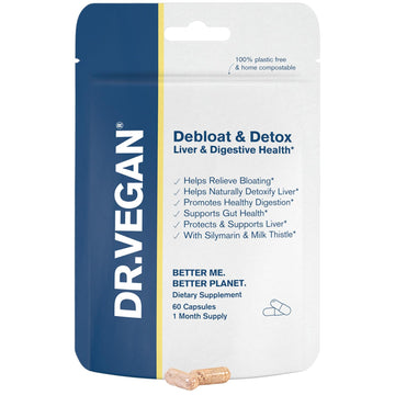 DR.VEGAN Debloat & Detox | Bloating, Digestion, Liver Support | Vitamins & Supplements dr vegan uk supplements