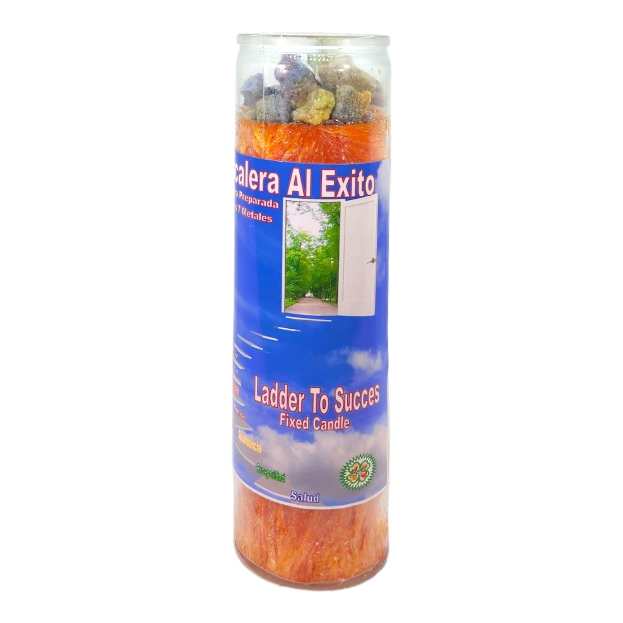 Ladder to Success-Palm Wax Spiritual Intention Spell Candle-[Orange] | Vela CASA ESOTERICA MAGICK SPACE uk supplements