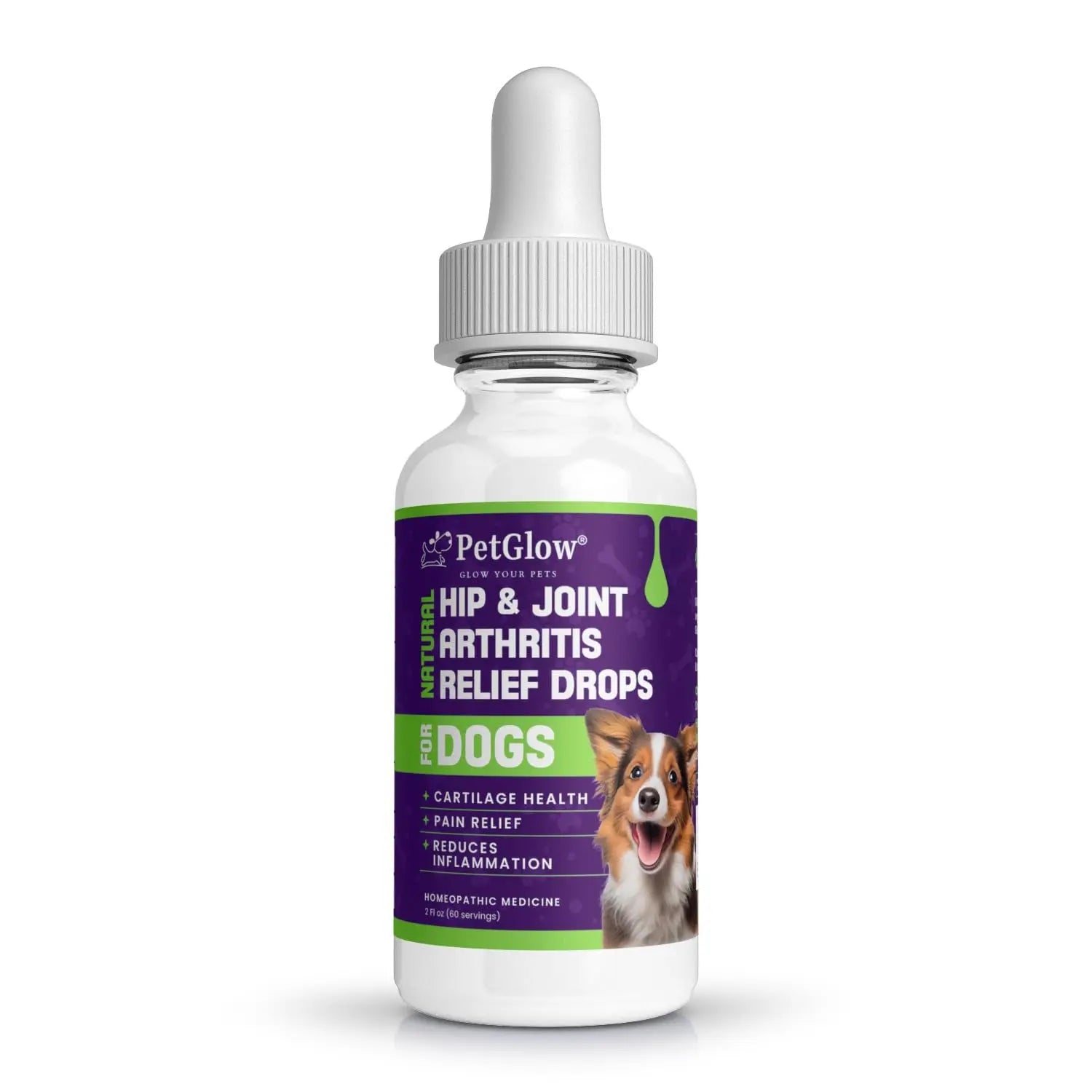 Petglow® Natural Hip & Joint Arthritis Relief Drops with Curcumin & Boswellia, Homeopathic Anti-Inflammatory Formula for Dogs, Cats & Horses, Supports Flexibility, Comfort & Mobility Naturally Petglow uk supplements