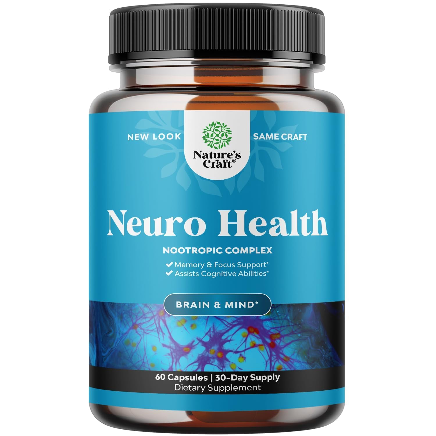 Nootropics Brain Support Supplement - Mental Focus Nootropic Memory Supplement Huntington Labs uk supplements