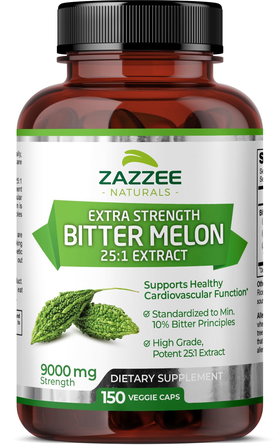 Zazzee Extra Strength Bitter Melon 25:1 Extract, 9000 mg Strength, 10% Bitter Principles Zazzee uk supplements