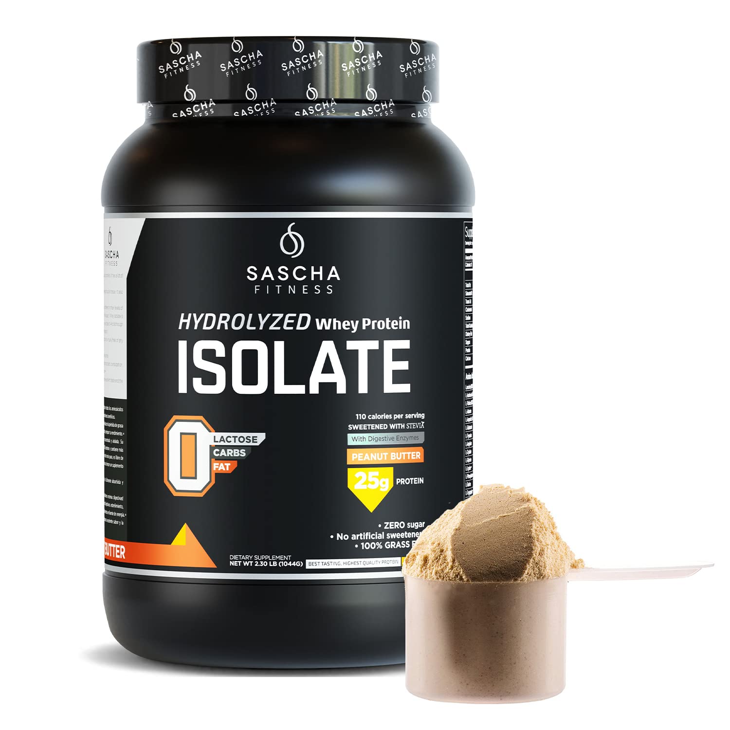 SASCHA FITNESS Hydrolyzed Whey Protein Isolate,100% Grass-Fed ,2.3 Pounds SASCHA FITNESS uk supplements