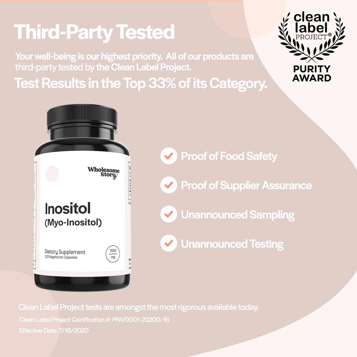 Pure Inositol Supplement | Myo-Inositol Supplement | Inositol Powder Capsules Wholesome Story uk supplements
