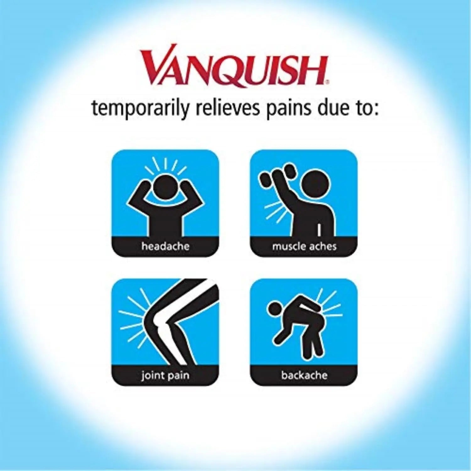 Vanquish Headache Relief, Acetaminophen, Aspirin, Caffeine, 100 Caplets, Packaging May Vary Vanquish uk supplements