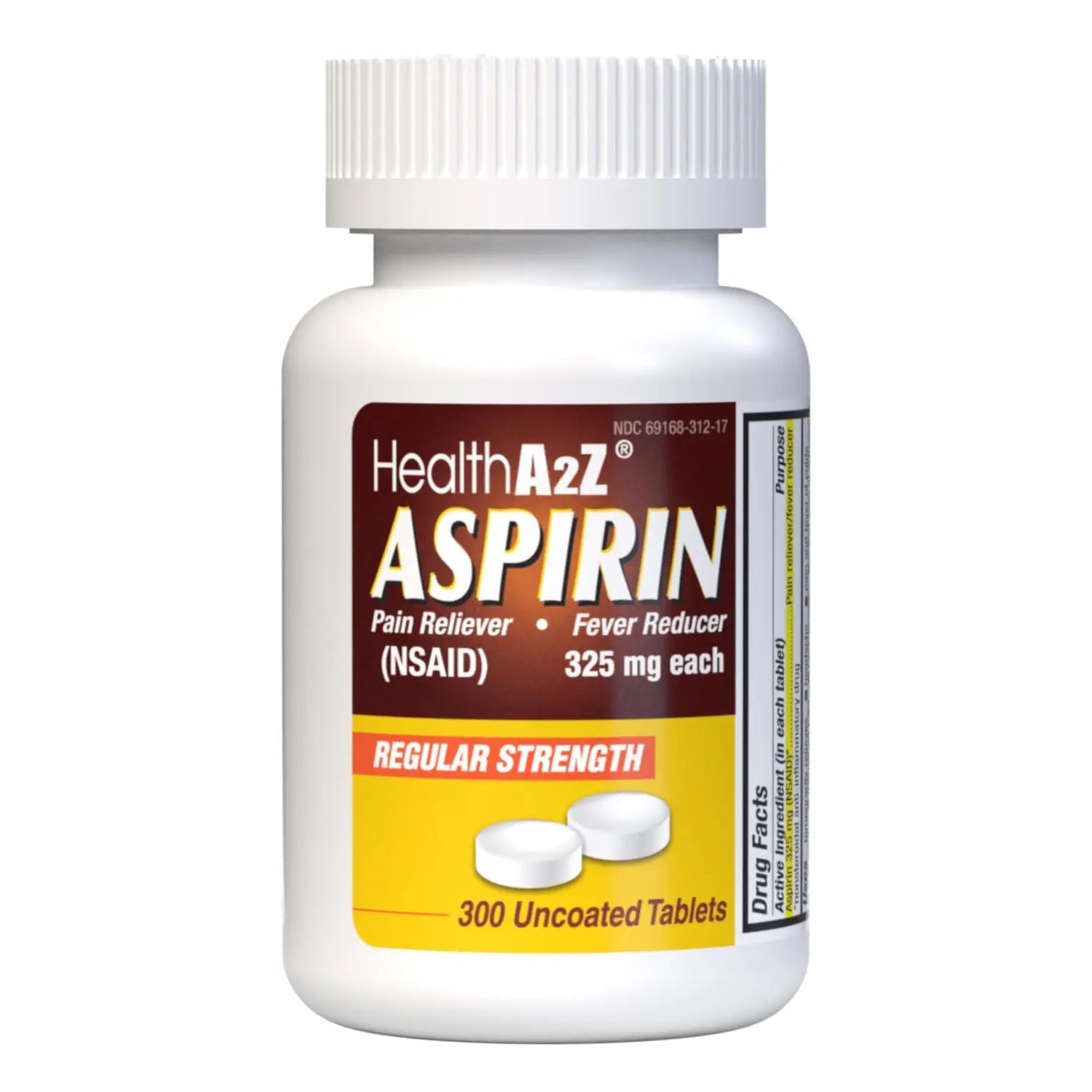 HealthA2Z® Aspirin 325mg | Uncoated Tablets |Original Strength | Pain Reliver | Fever Reducer | Compare to Bayer® Active Ingredients… (300 Counts) HealthA2Z uk supplements
