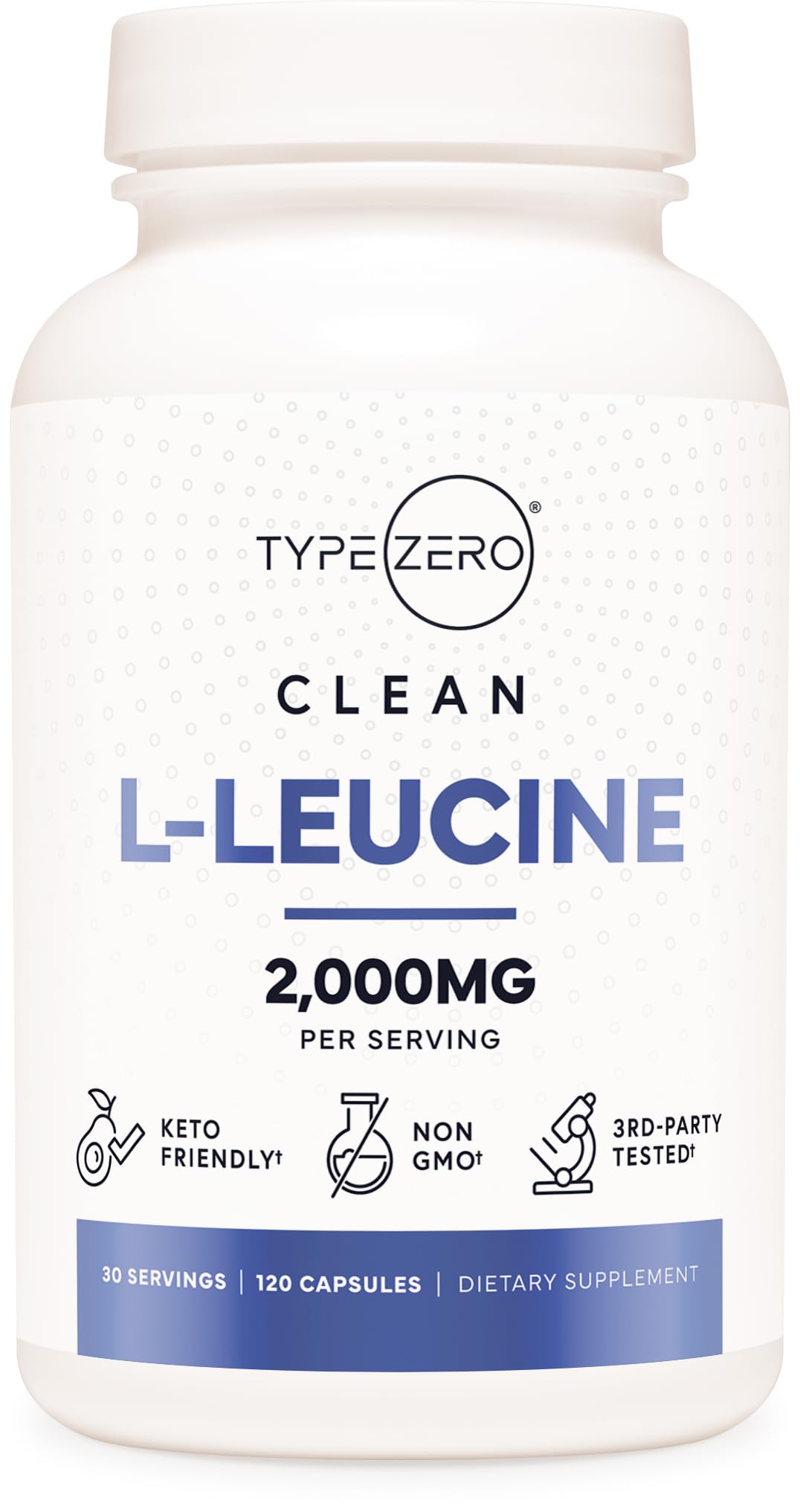 Type Zero L-Leucine Capsules (2000mg per Serving) 120 Capsules - 30 Servings Type Zero uk supplements