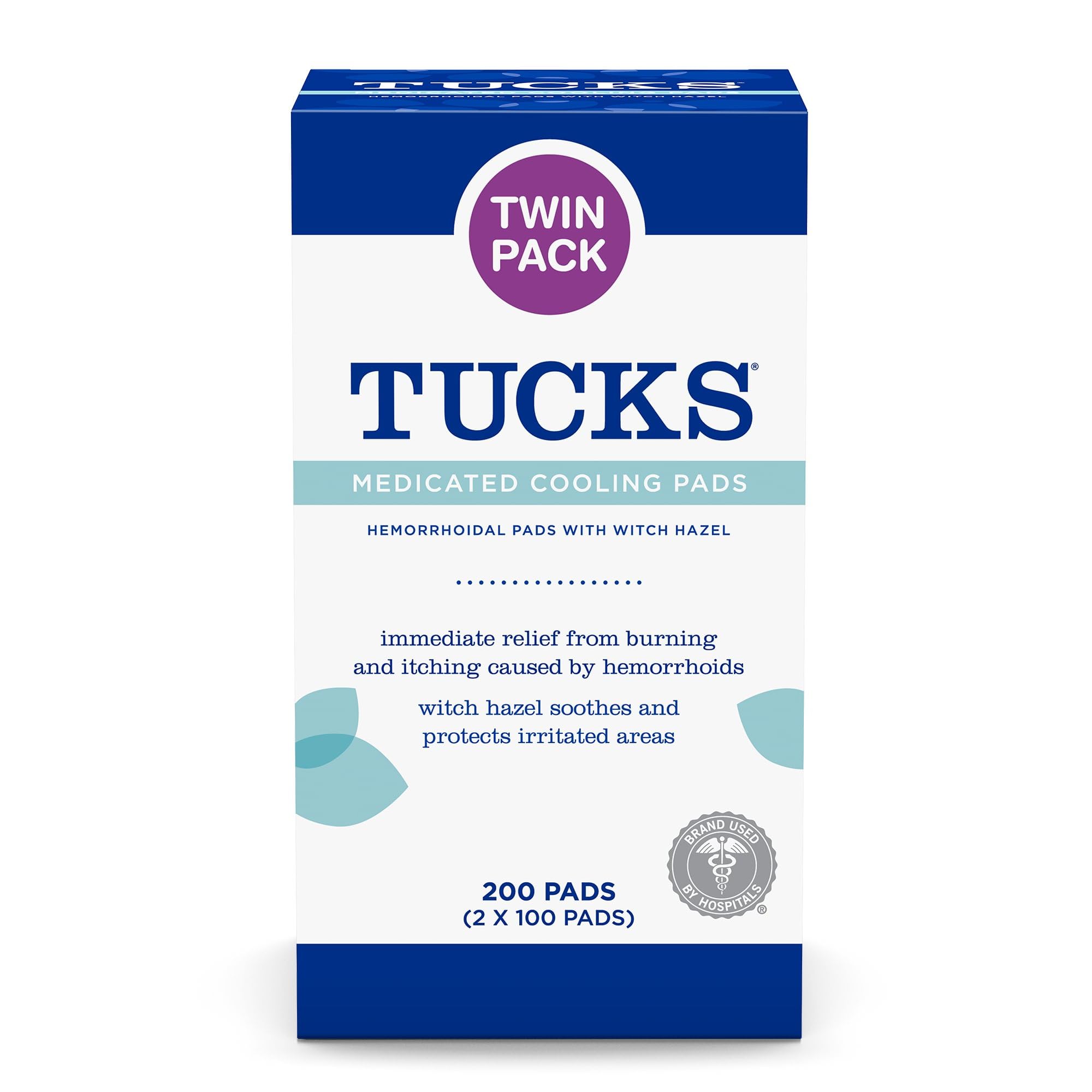 TUCKS Medicated Cooling Pads, 200 Count - Witch Hazel Pads for Sensitive Areas, Cleanse and Protect from Irritation TUCKS uk supplements