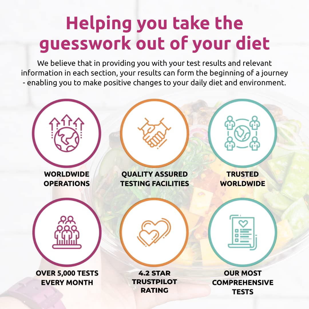 Simply Sensitivity Checks 900+ Items Food Sensitivity Test Kit for Adults – Foods & Non-Foods, Including Lactose, Gluten, Vitamins, Minerals, Gut Health & More – at-Home Food Intolerance Test Kit Simply Sensitivity Checks uk supplements