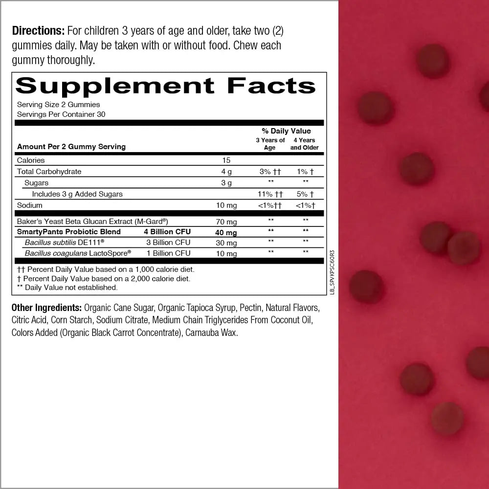SmartyPants Organic Toddler Multivitamin Gummies: Probiotics & Kids Probiotic Immunity Gummies: Prebiotics & Probiotics for Digestive Health and Immune Support Supplement SmartyPants uk supplements
