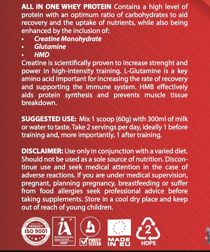 All in One Whey Fuel Your Strength All-in-One Muscle Builder Whey Protein Shake, with 45g Protein Elite Gainz uk supplements