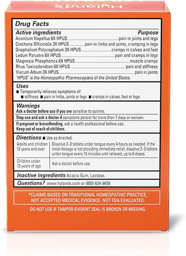 Bundle of Hyland's Leg Cramps Ointment, Arnica Pain Relief Gel, Natural Relief of Calf, Leg and Foot Cramp, 2.5 oz and Leg Cramp Tablets, 100 Count Hyland's uk supplements