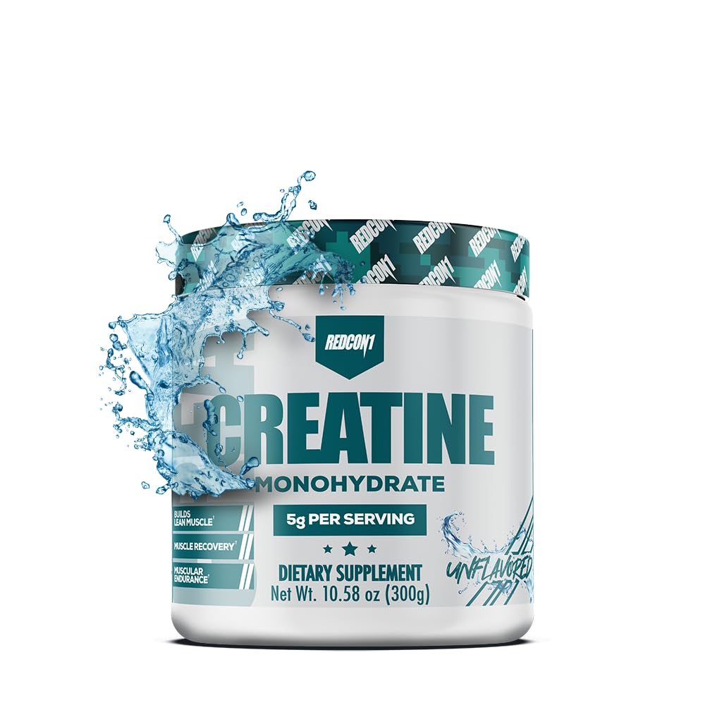 REDCON1 Creatine Monohydrate - Keto Friendly + Vegan Pre & Post Workout Supplement - Creatine Powder to Support Recovery & Athletic Performance (60 Servings) REDCON1 uk supplements