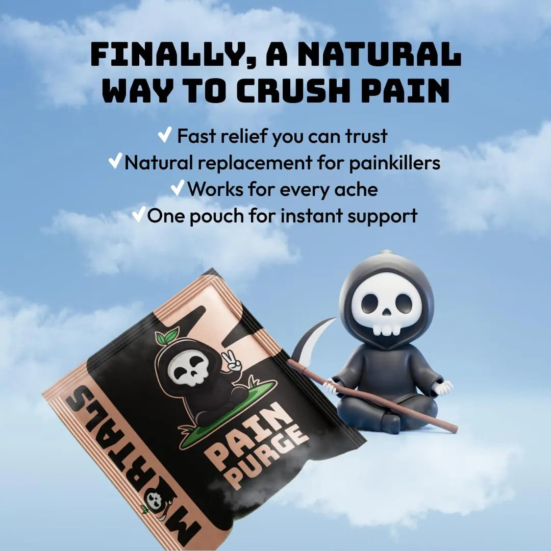 Mortals Pain Purge Daily Comfort Capsules — 7-Ingredient Botanical Blend with Turmeric, Boswellia, Willow Bark & Ginger — Vegan, cGMP, Made in USA (15 Pouches) Mortals uk supplements