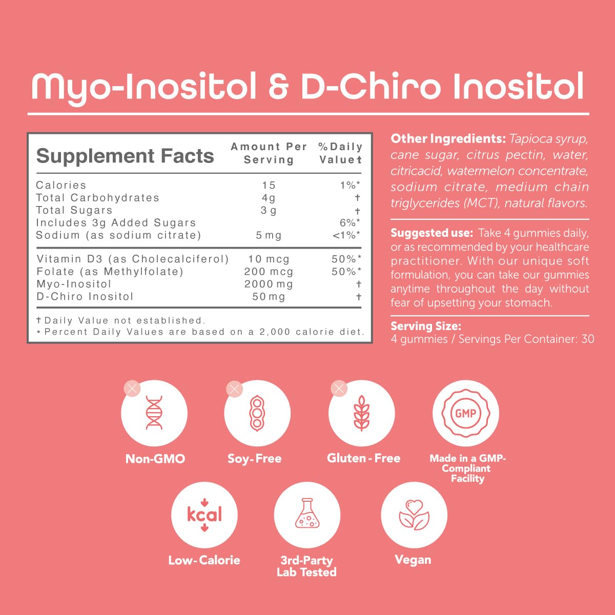 kindnature Myo-Inositol & D-Chiro Inositol Gummies for Women – 2000mg + 50mg, Ideal 40:1 Ratio – with Vitamin D & Folate – Hormone Balance Support – Vegan, Watermelon Flavor (120 Gummies) kindnature uk supplements