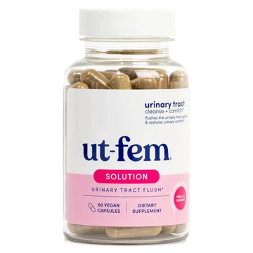 UT-Fem Solution - Fast-Acting Urinary Tract Flush for Women, Proactive UTI Support, Promotes Cleansing & Comfort, Clinical-Strength D-Mannose, Cranberry, and Natural Ingredients - 60 Vegan Capsules UT-Fem uk supplements