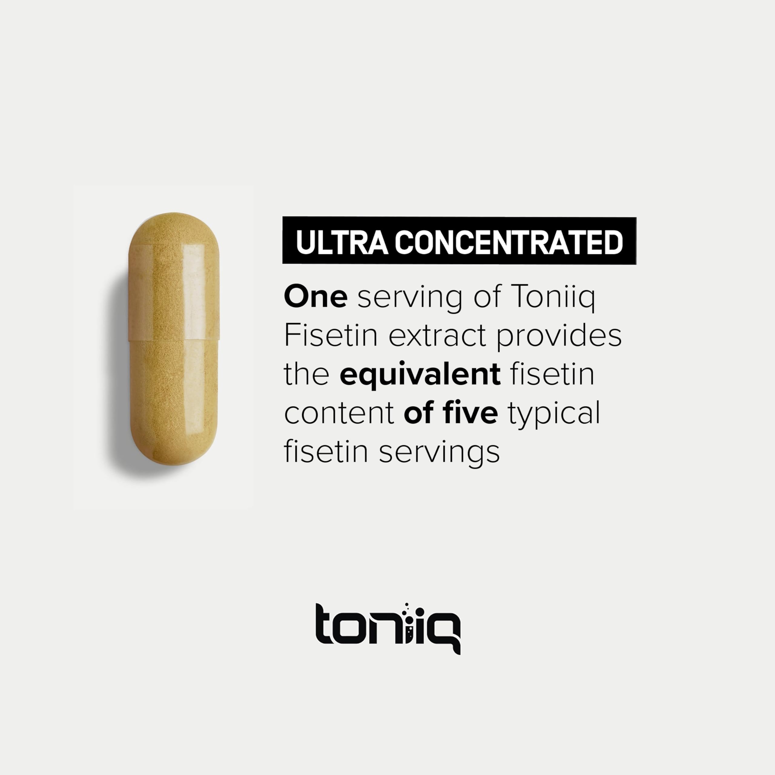Toniiq Ultra High Purity Fisetin 500mg - 98%+ Higly Purified & Bioavailable Fisetin Supplement with MCT Oil for Absorption - Third-Party Tested Senolytic Supplements for Aging Support - 60 Capsules Toniiq uk supplements
