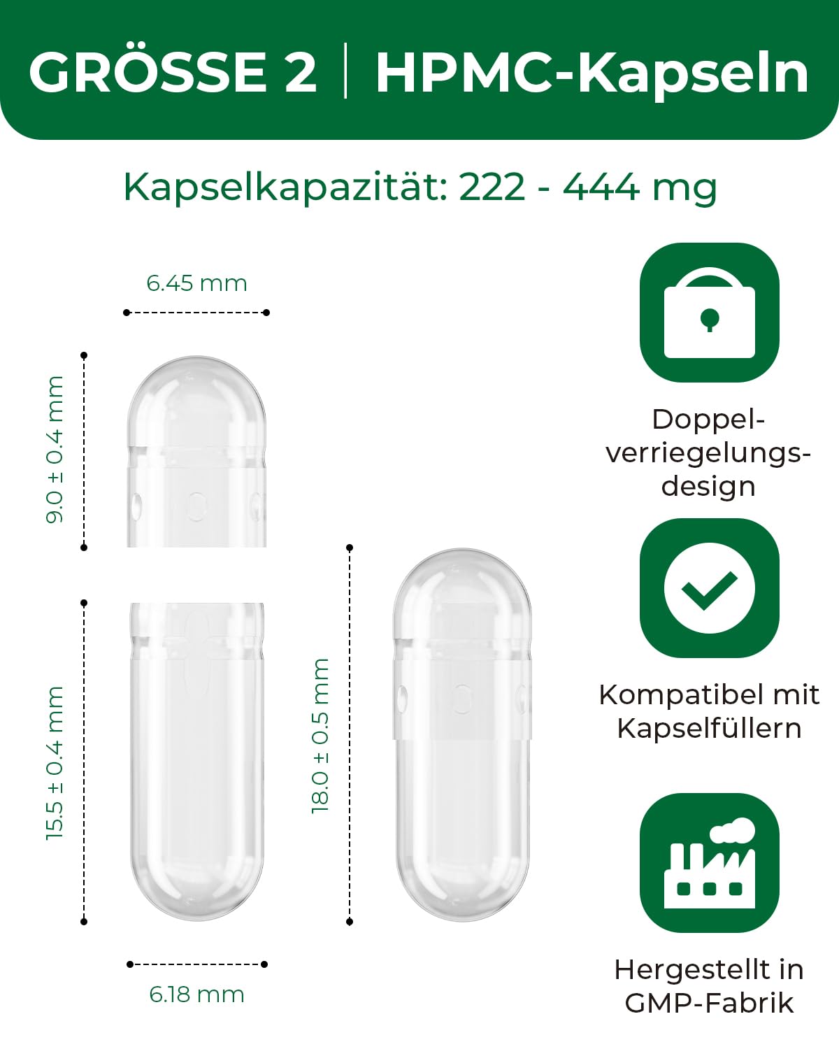 HPMC Empty Capsules Size 2-200 Clear Count Pill Capsules Empty - Plant-Based Cellulose | Vegetarian, Halal, Non-GMO | for DIY Supplement & Herbal Filling MéipaLien uk supplements