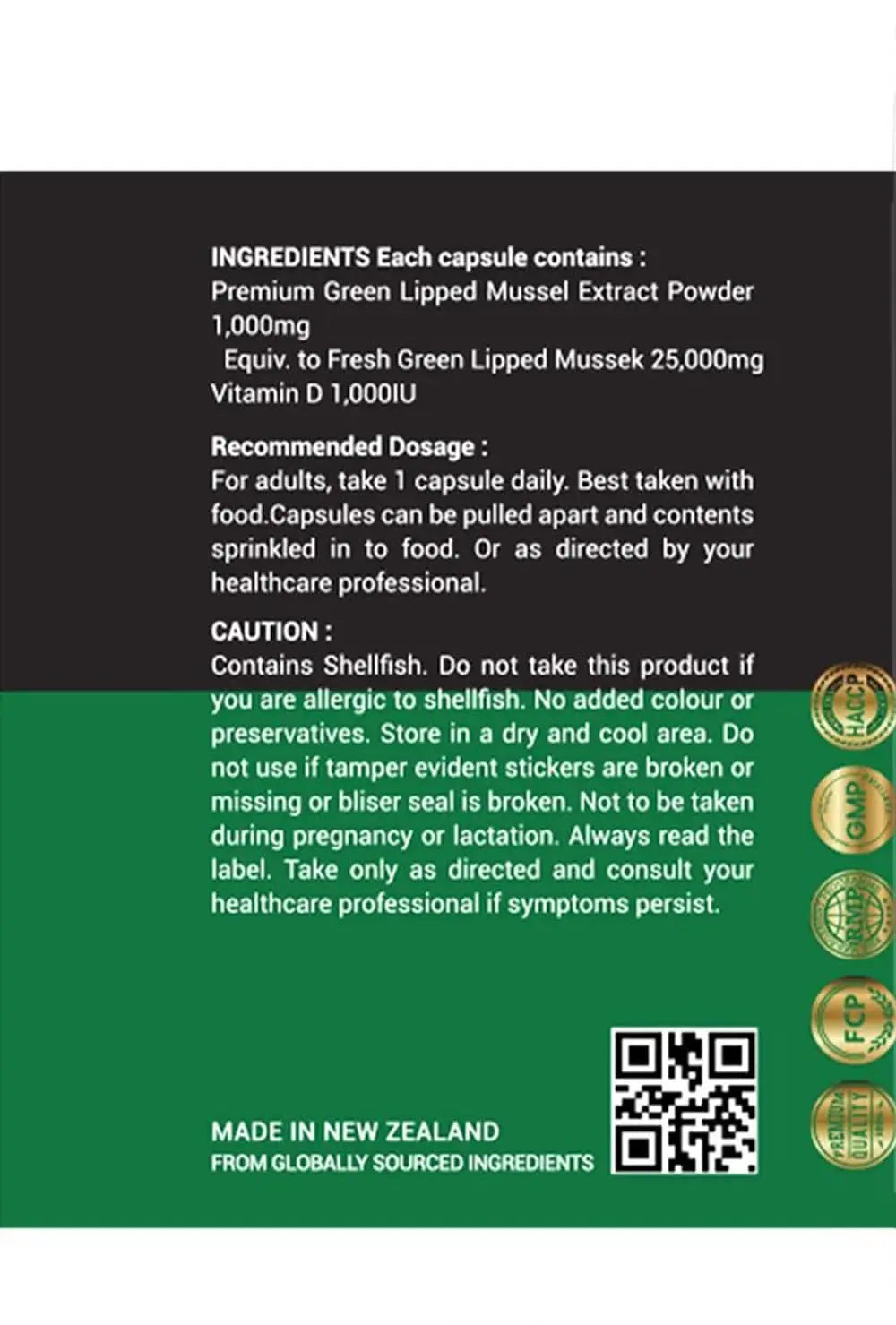Natural NZ GLM (Green Lipped Mussel) Joint Max 25000 180 Capsuels (1) Natural NZ uk supplements