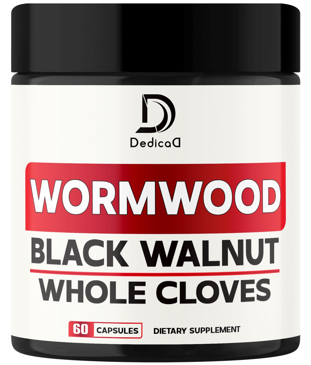 DEDICAD 12in1 Wormwood Capsules Black Walnut Cloves, Ginger, Turmeric Curcumin & Black Pepper - Immune System - 60 Capsules DEDICAD uk supplements