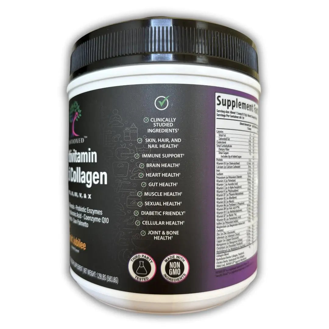 Antioxed Multi Collagen Multivitamin for Women+Men, Keto, Skin, Joint, Cognitive, Heart, Sensual, & Immune Health, Hydrolyzed Peptides, Antioxidants, Probiotics Antioxed uk supplements