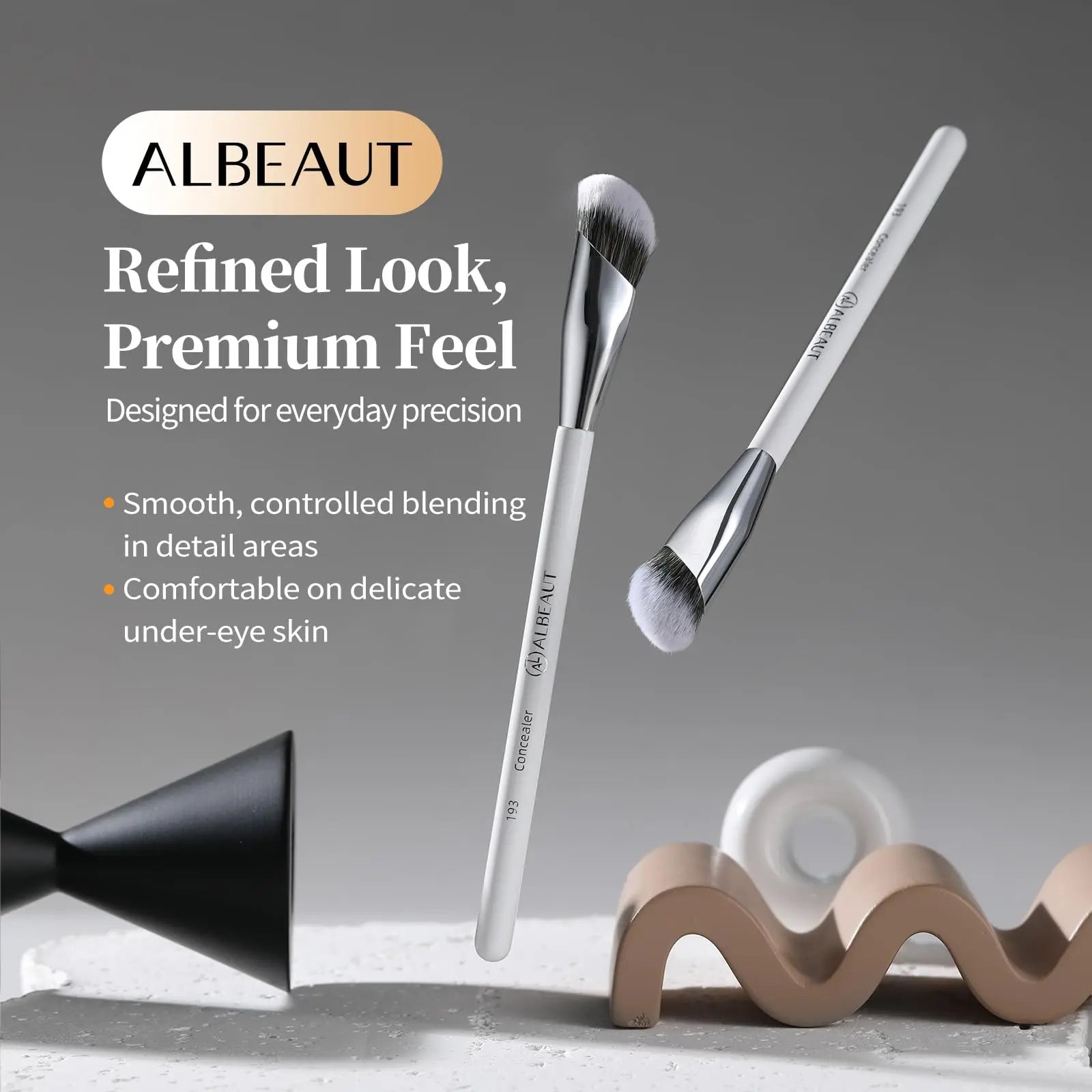 Albeaut Concealer Brush, Angled Under Eye Makeup Small Foundation Precision Face Blending Brush (193 concealer brush) ALBEAUT uk supplements