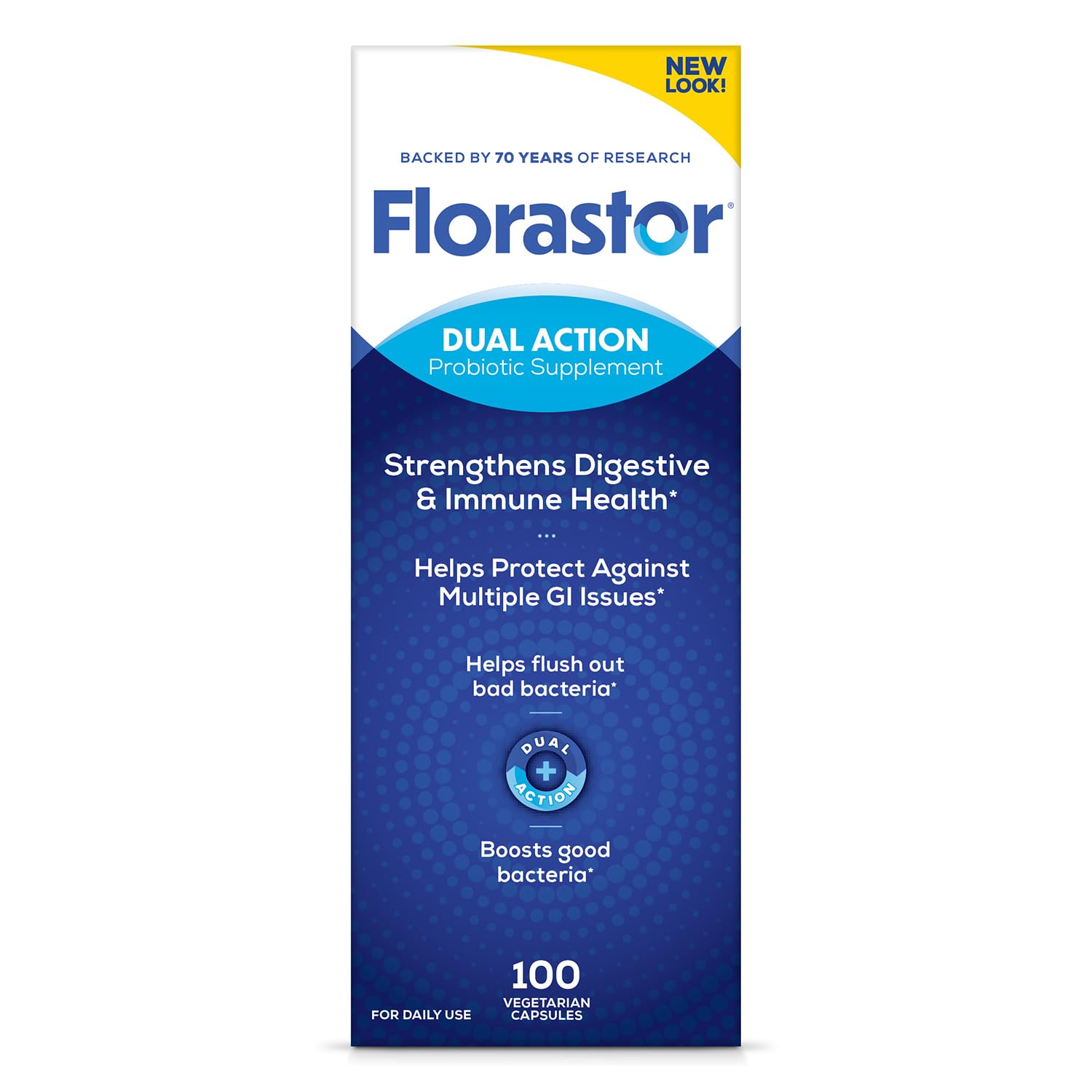 Florastor Probiotics for Digestive and Immune Health, 100 Capsules, Probiotics for Women & Men, Helps Flush Out Bad Bacteria, Boosts The Good with Our Unique Strain Saccharomyces Boulardii Florastor uk supplements