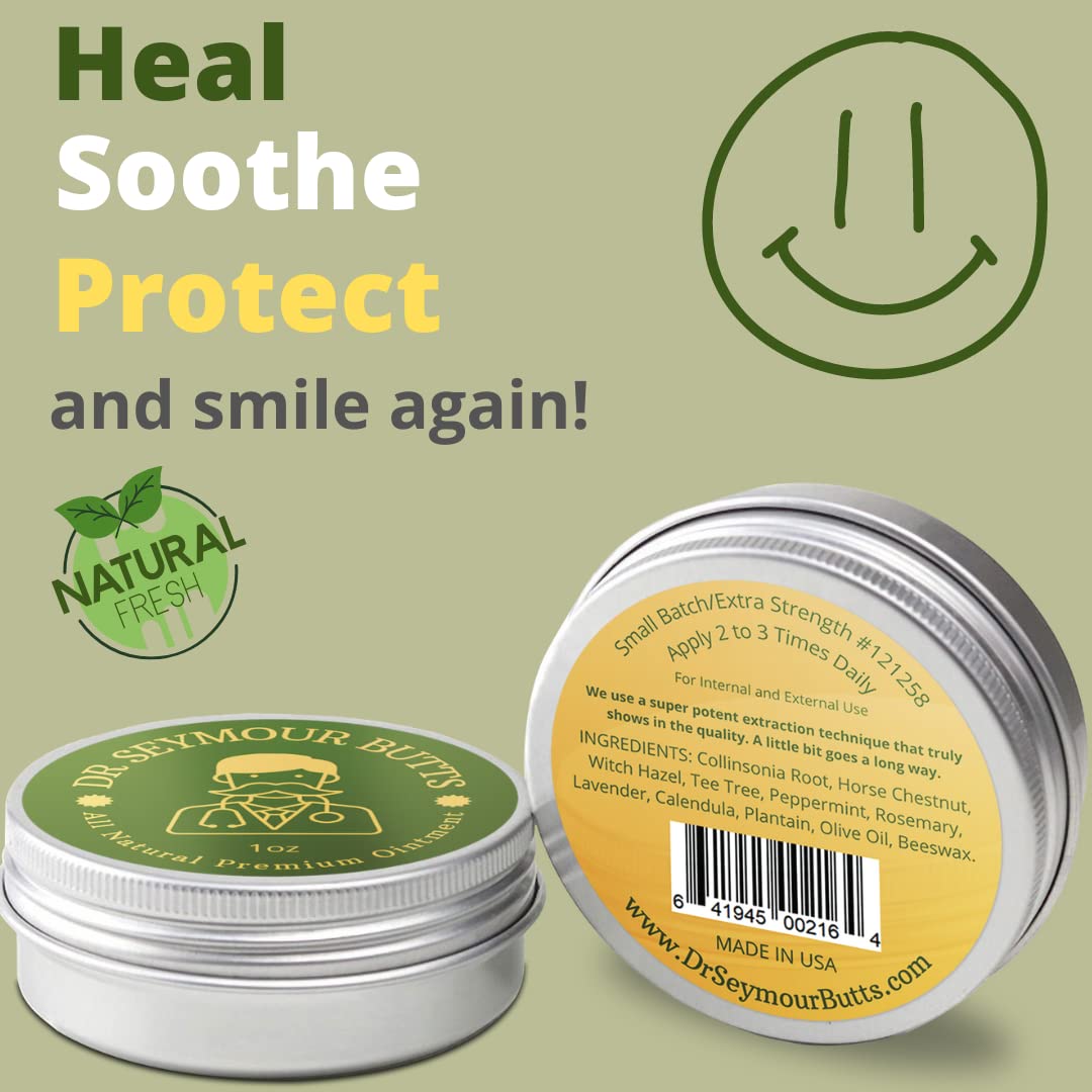 Dr. Seymour Butts All-Natural Hemorrhoid Care Cream – with 10 Botanicals Including Witch Hazel, Calendula & Horse Chestnut – Soothing Relief for Burning, Itching & Irritation. Dr. Seymour Butts uk supplements