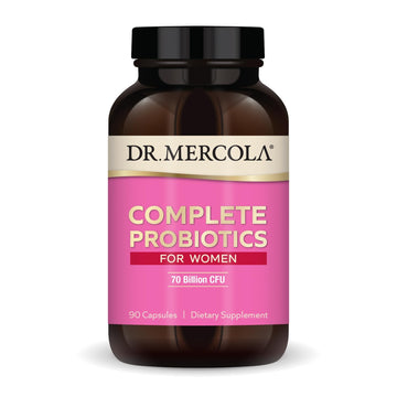 Dr. Mercola Complete Probiotics for Women - Supports Gut, Vaginal & Immune Health - Contains Lactobacillus Strains - Non-GMO, Gluten-Free & Soy-Free - 90 Capsules (90 Servings) Dr. Mercola uk supplements