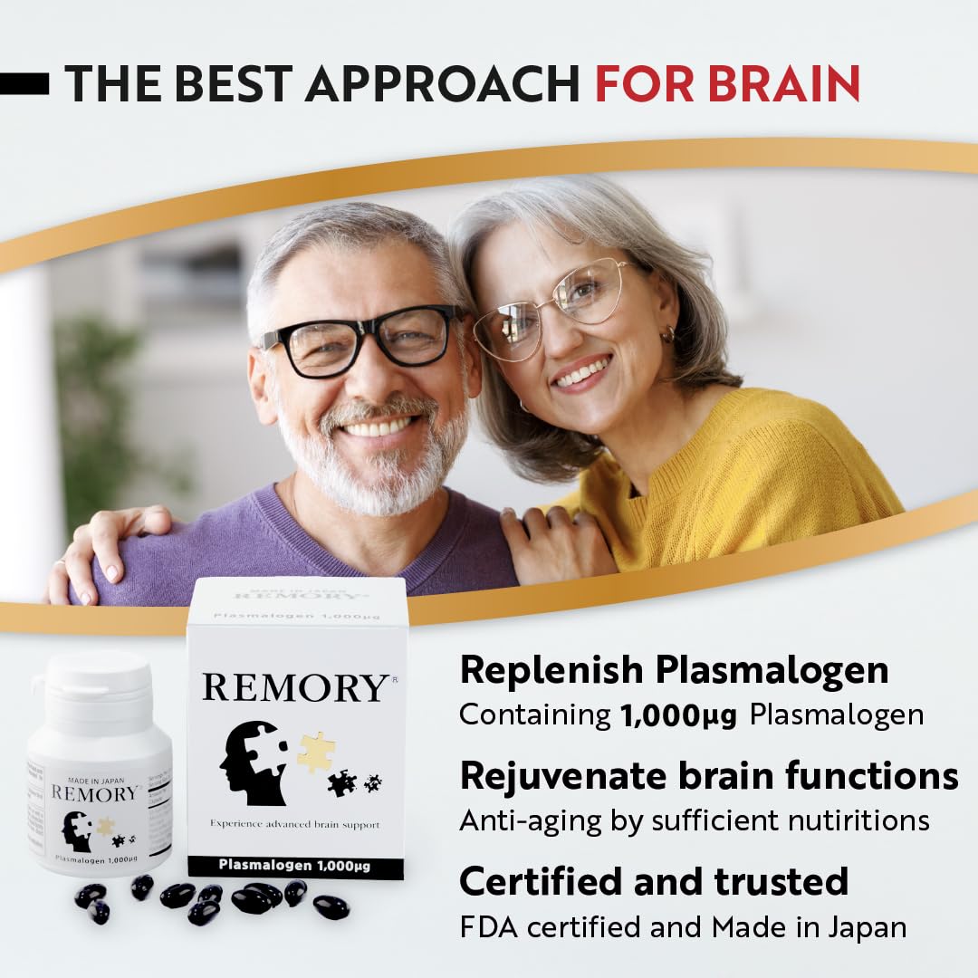REMORY Plasmalogen Sea Squirt Supplement - Brain Health Supplement - 30 Days Supply REMORY uk supplements