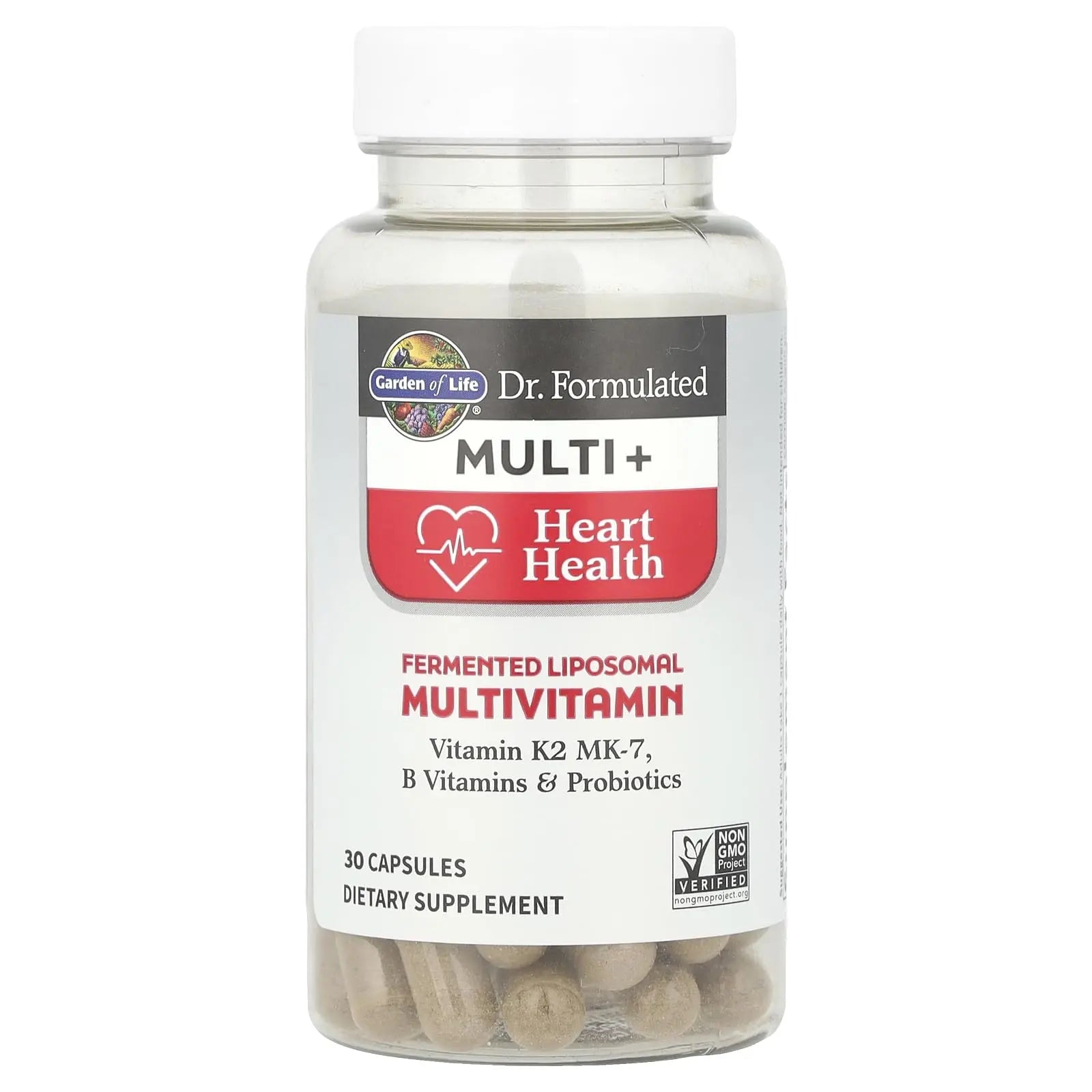 Garden of Life Dr. Formulated Multi+ Heart Health - Fermented Liposomal Multivitamin + Vitamin K2 MK-7, B Vitamins & Probiotics Garden of Life uk supplements