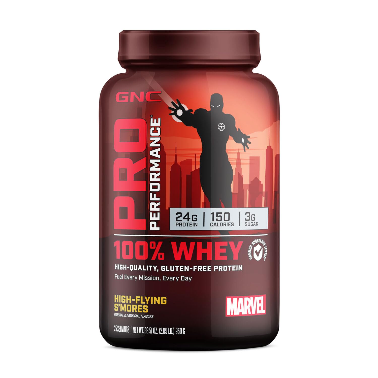 GNC Pro Performance 100% Whey - Marvel: High-Flying S'Mores - 25 Servings GNC uk supplements