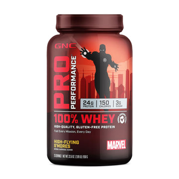 GNC Pro Performance 100% Whey - Marvel: High-Flying S'Mores - 25 Servings GNC uk supplements