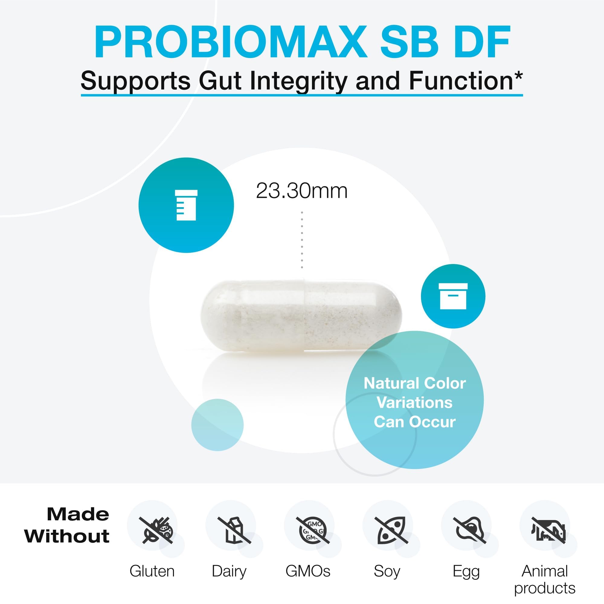 XYMOGEN ProbioMax Sb 35B - 35 Billion CFU Probiotic Supplement for Digestive Health Support* - Saccharomyces Boulardii - Vegetarian, Non-GMO & Gluten-Free - 30 Capsules XYMOGEN uk supplements