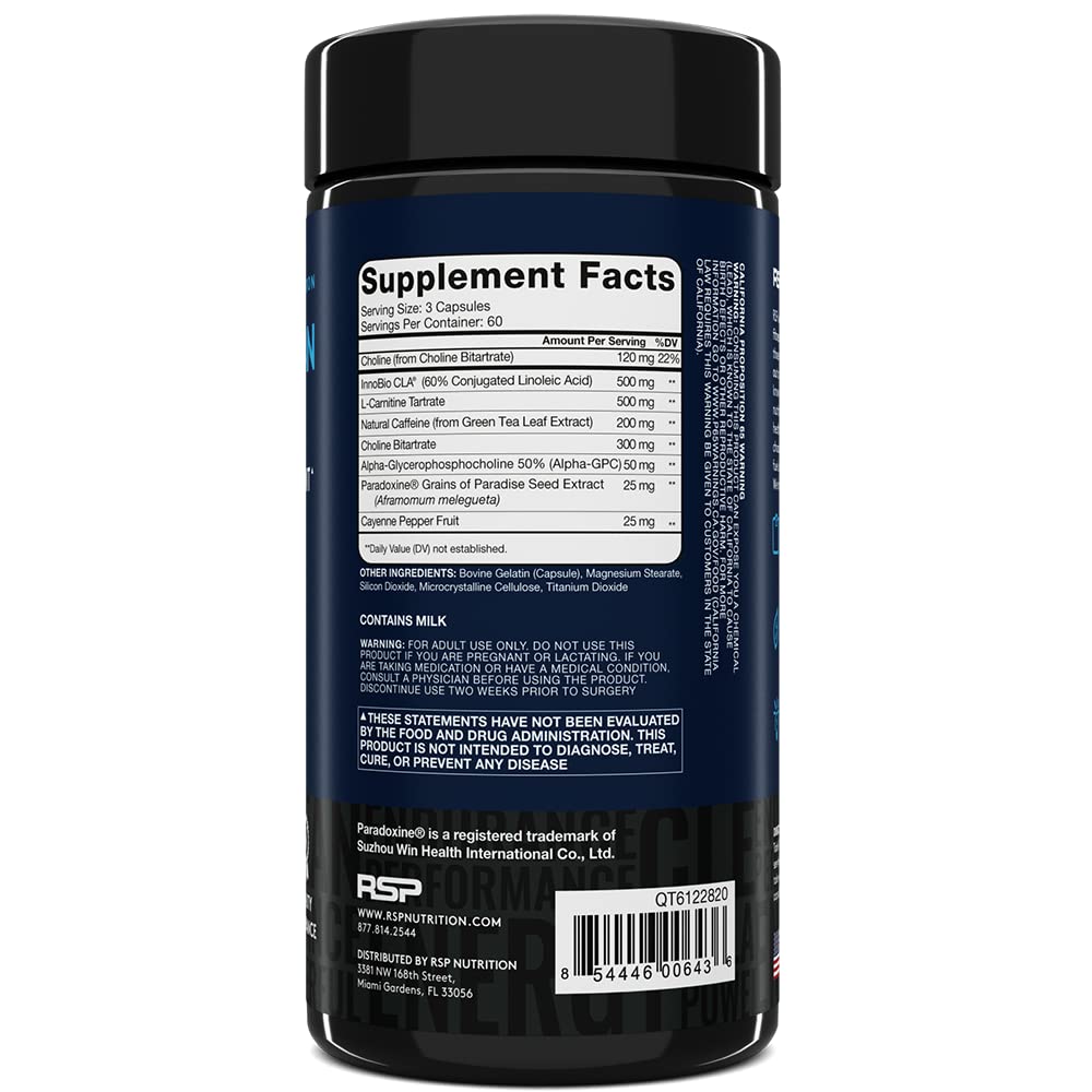 RSP Nutrition QuadraLean Thermogenic Fat Burner for Men & Women, Weight Loss Supplement RSP NUTRITION uk supplements